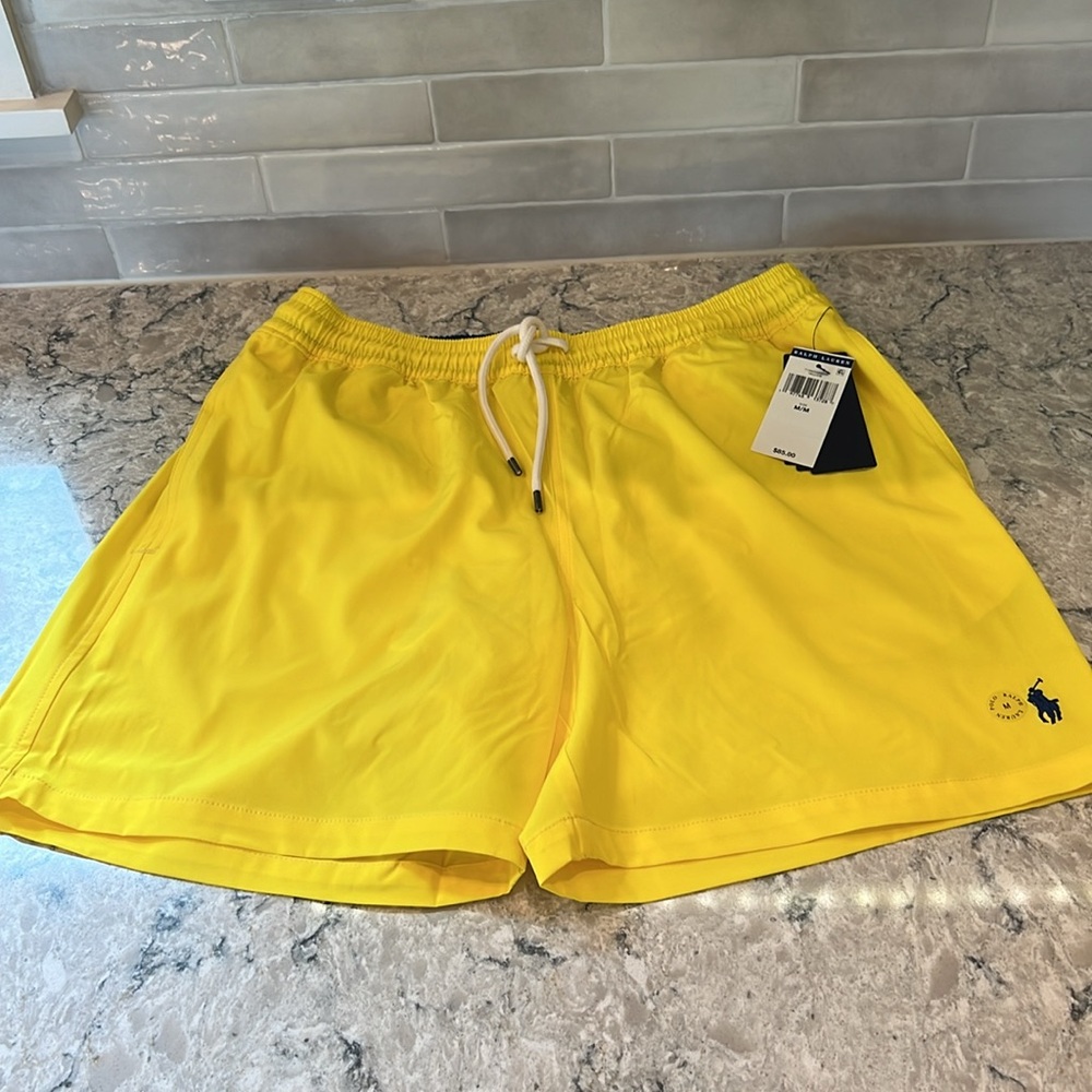 Polo Ralph Lauren Men’s Yellow Swim Shorts Size M - Picture 12 of 15
